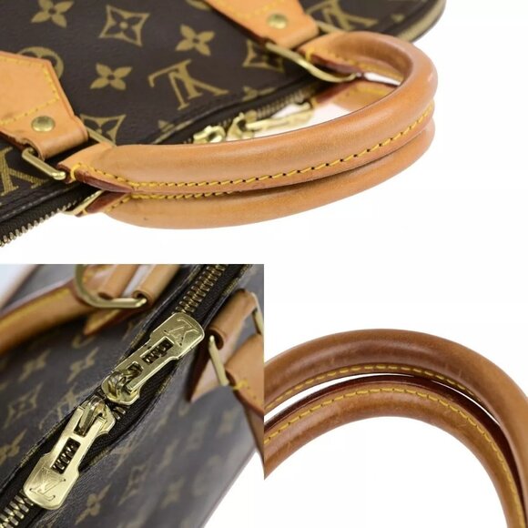 LOUIS VUITTON LV Logo Alma Hand Bag Monogram Leather Brown France 71EB743 - Picture 7 of 15
